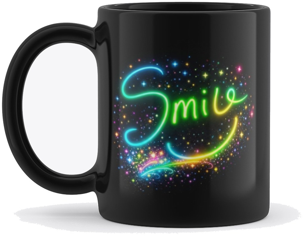 A Smile mug from the gift store